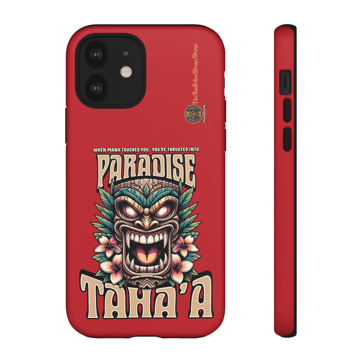 Tahaa – Coque Antichoc Premium « Tiki Féroce » | Design Tribal & Protection Maximale