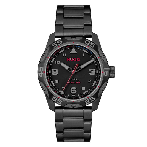HUGO Men's Black Stainless Steel Watch