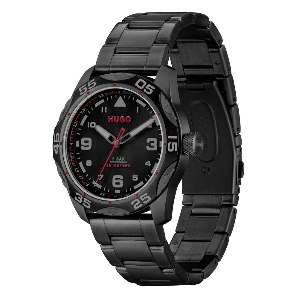 HUGO Men's Black Stainless Steel Watch