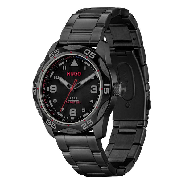 HUGO Men's Black Stainless Steel Watch