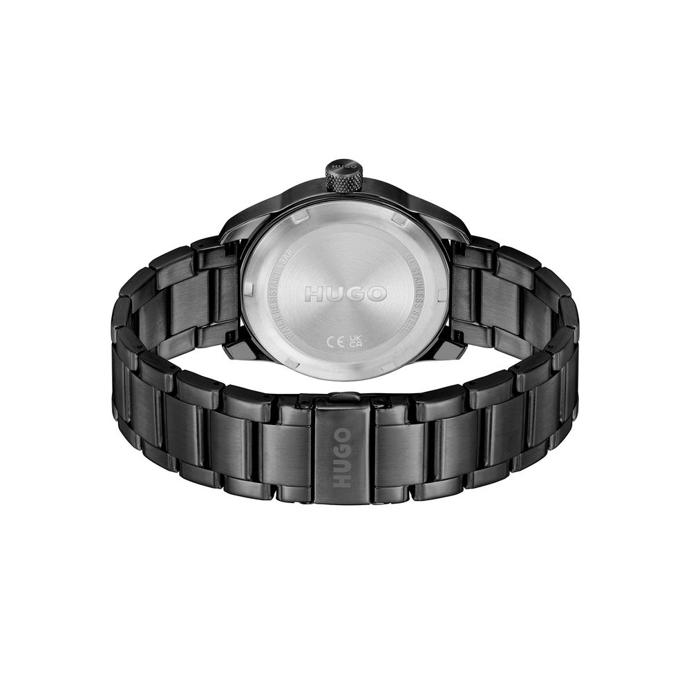 HUGO Men's Black Stainless Steel Watch