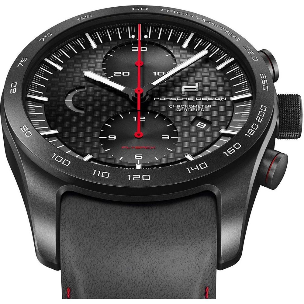 PORSCHE DESIGN Flyback Chronograph Black Titanium - COSC Precision - Sporty Elegance