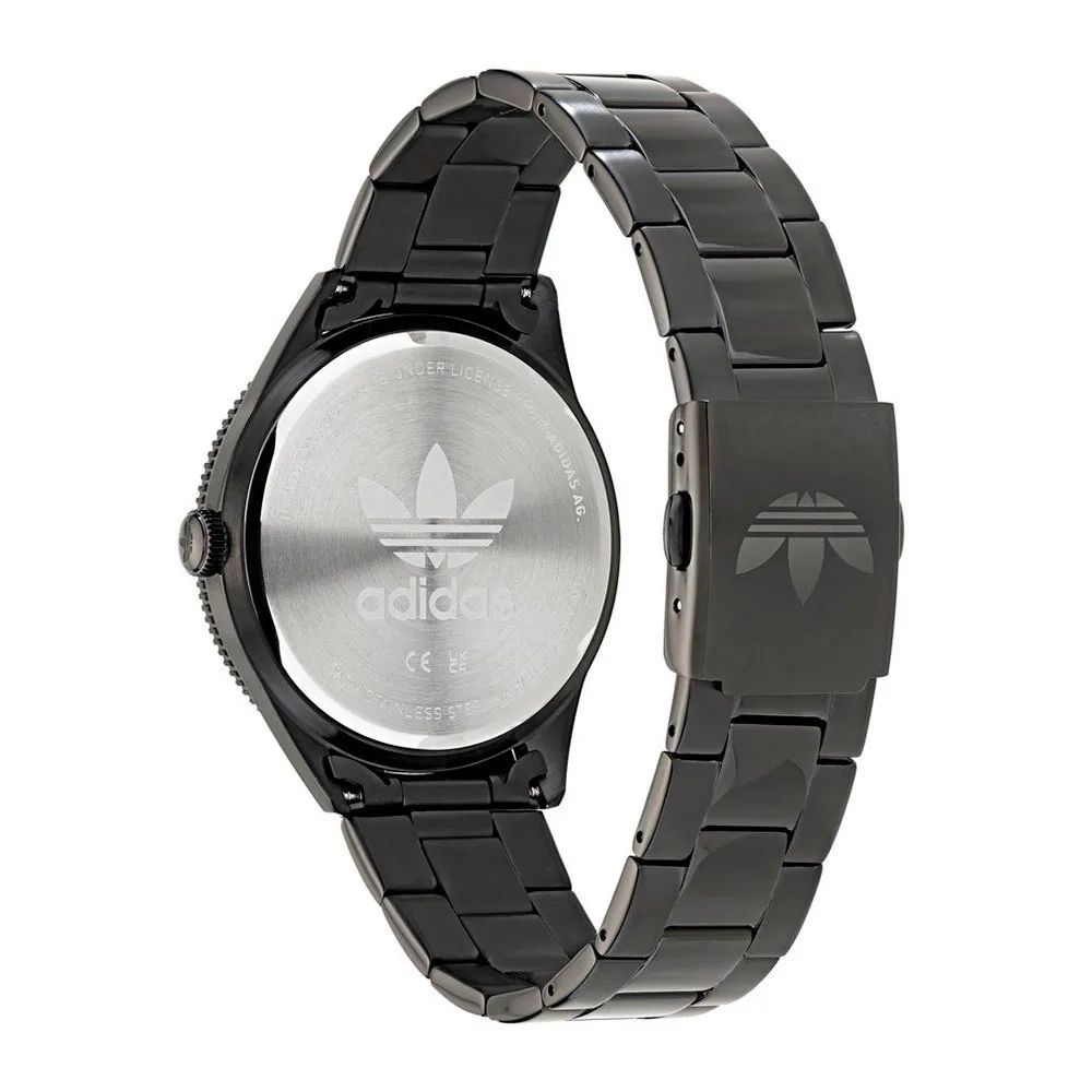 ADIDAS Unisex Fashion Edition Three Watch - Monochrome Black Stainless Steel