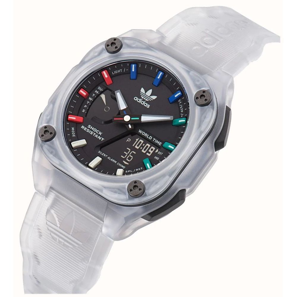 ADIDAS Transparent Watch "City Tech One" - Analog &amp; Digital, Ultra-Resistant
