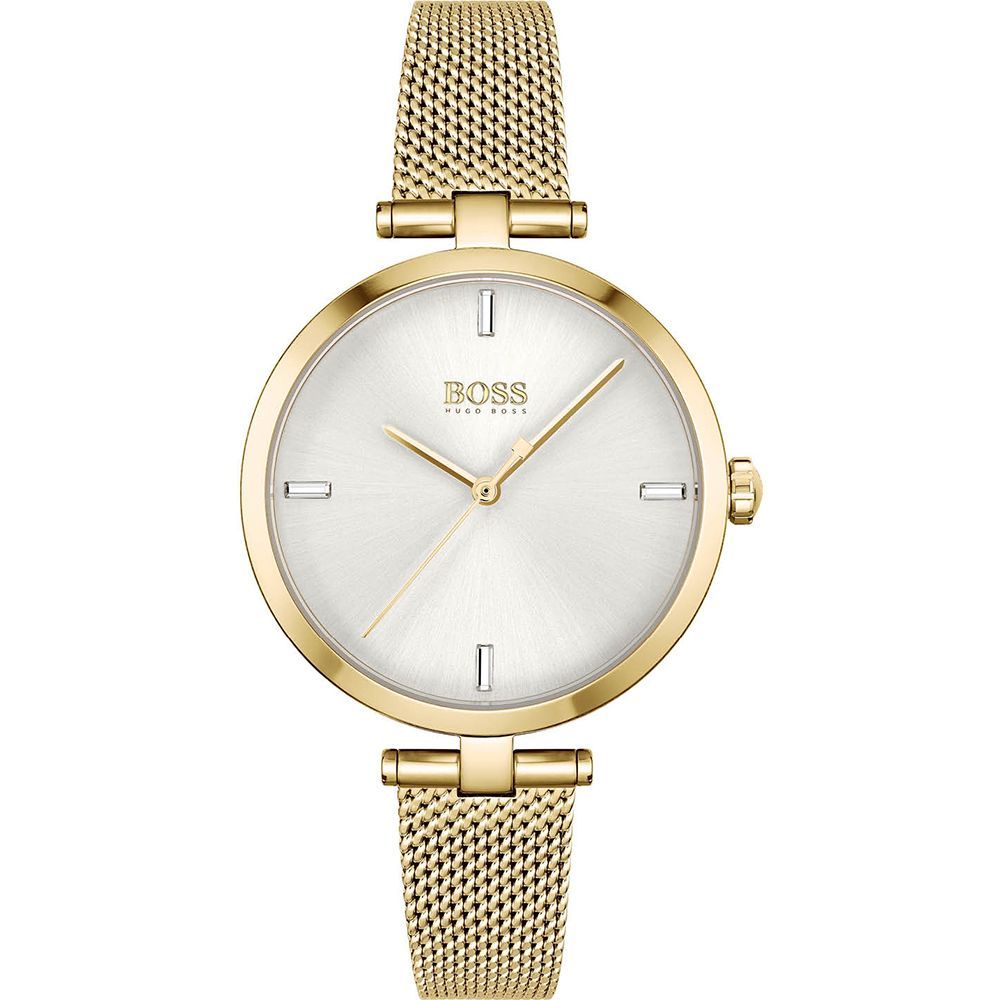 HUGO BOSS Women's Watch with White Dial and Gold Case - Chic, Refined and Luminous