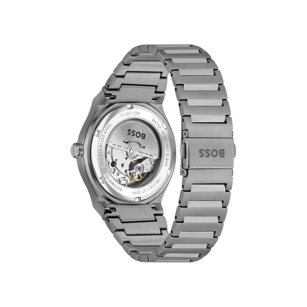 HUGO BOSS Men's Automatic Watch Stainless Steel Grey - Contemporary Elegance