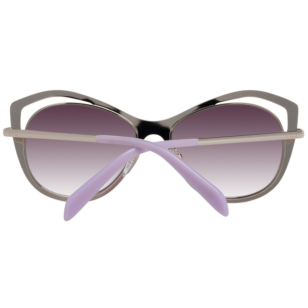 EMILIO PUCCI Lunettes de soleil Cat-Eye rouges en métal pour femme