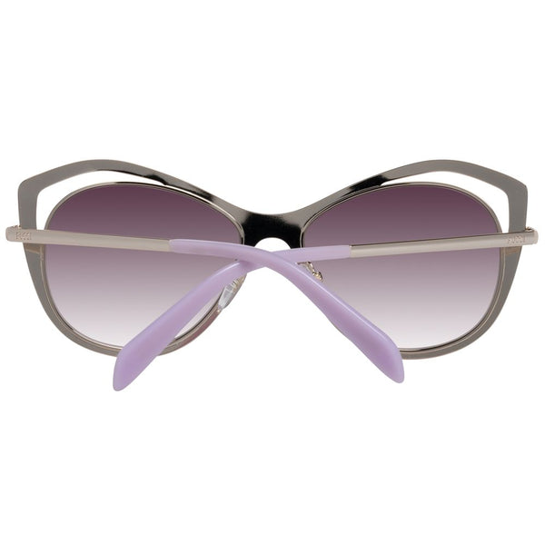 EMILIO PUCCI Lunettes de soleil Cat-Eye rouges en métal pour femme