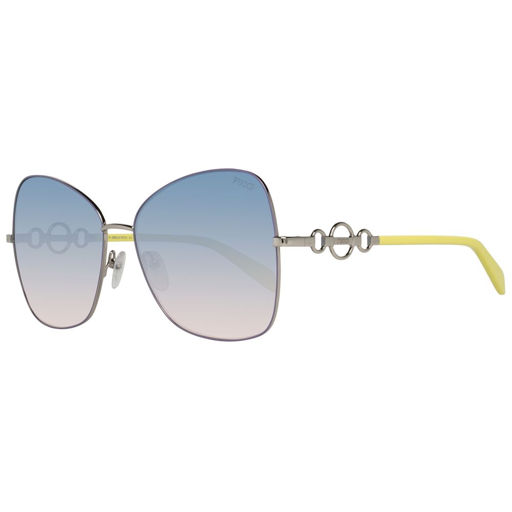 EMILIO PUCCI Lunettes de soleil Papillon grises en métal pour femme