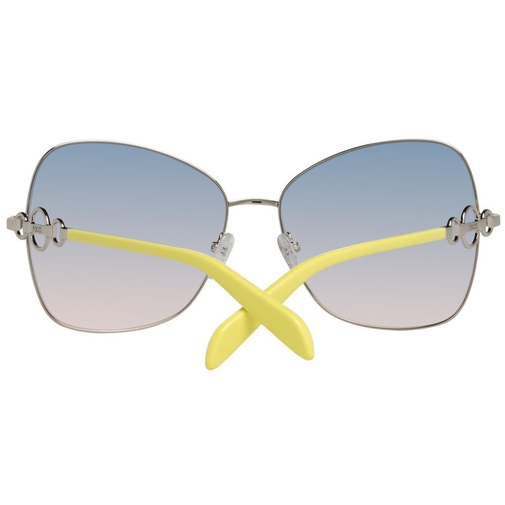 EMILIO PUCCI Lunettes de soleil Papillon grises en métal pour femme