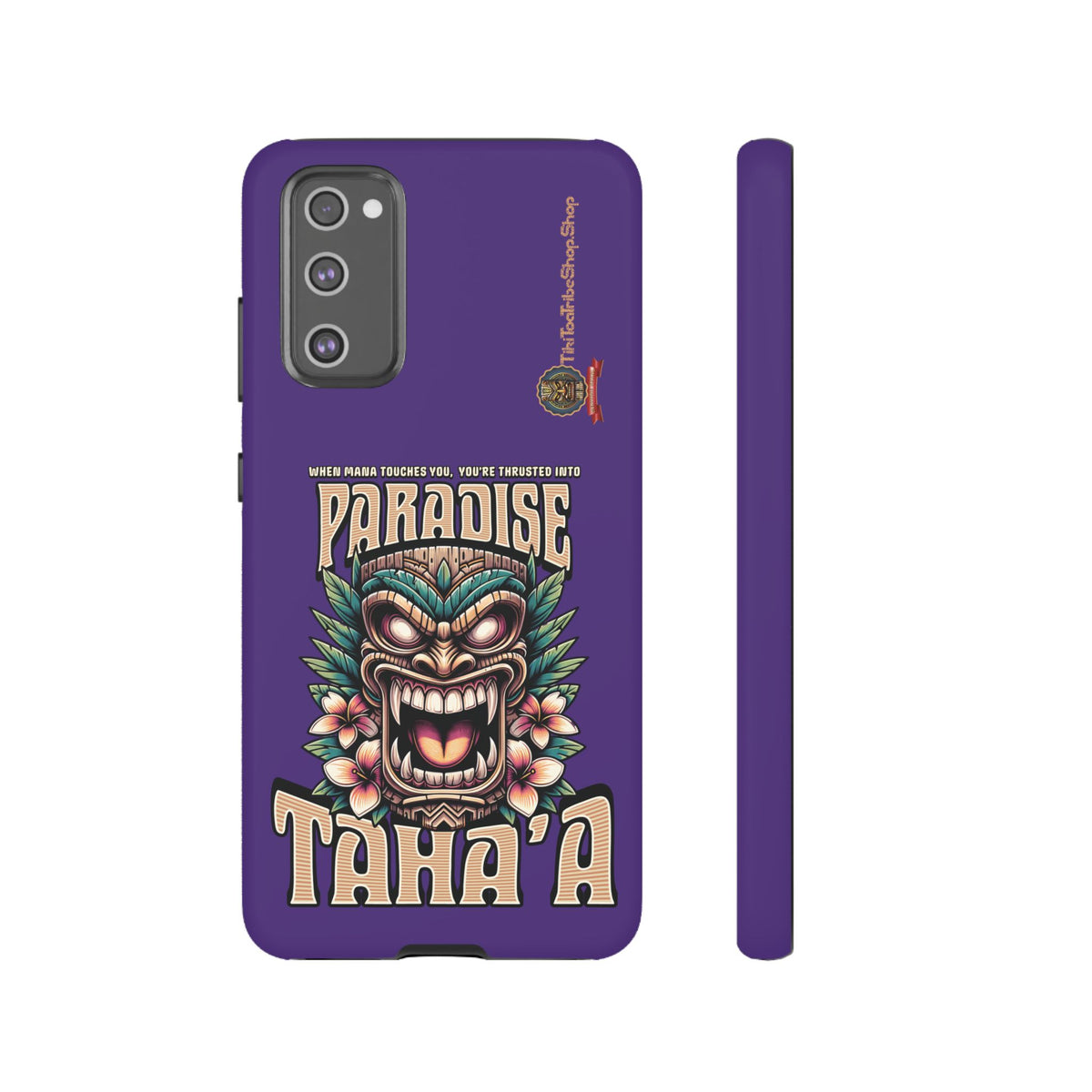 Tahaa – Coque Antichoc Premium « Tiki Féroce » | Design Tribal & Protection Maximale