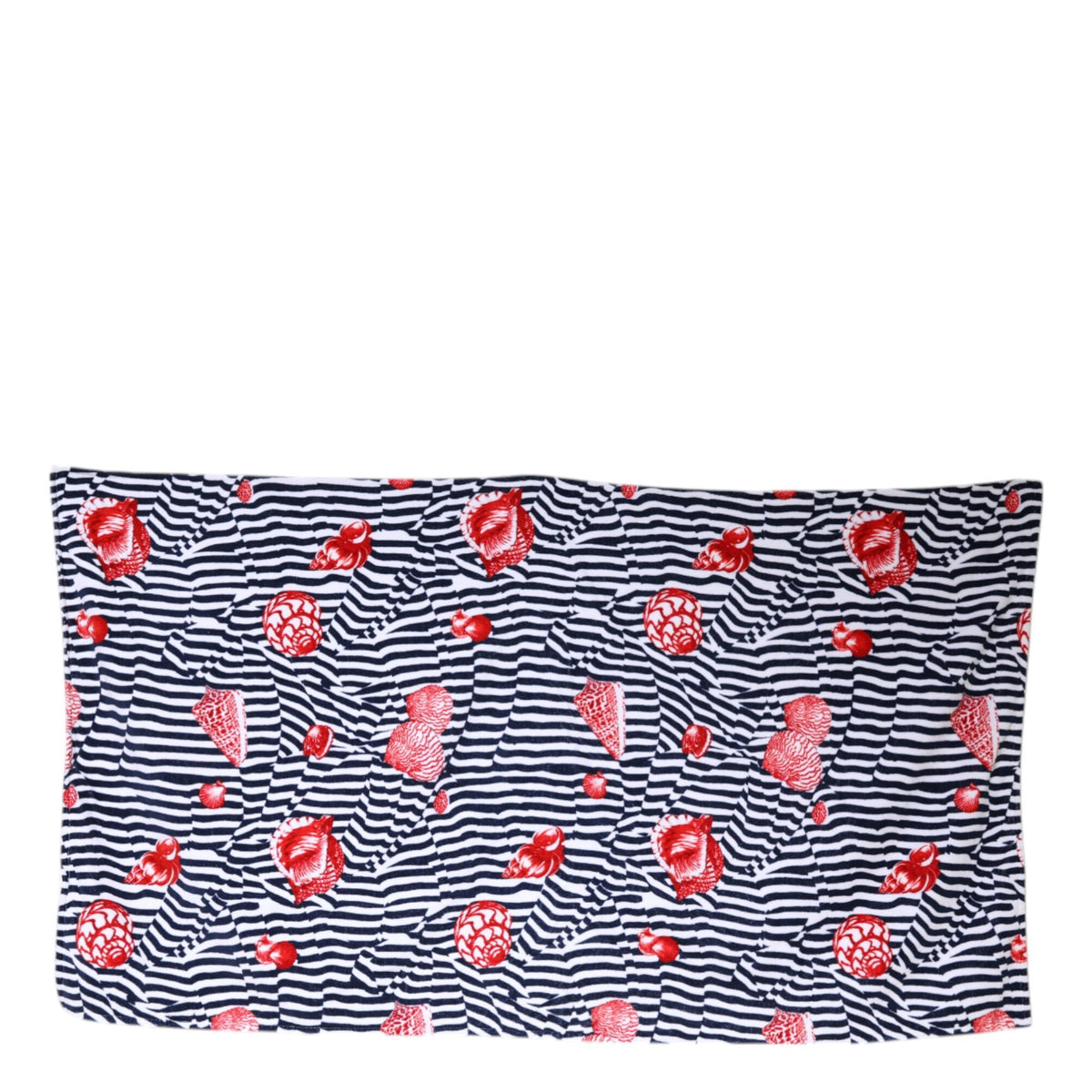 DOLCE & GABBANA Serviette de Plage Unisexe Multicolore Rayures et Coquillages - "Évasion Méditerranéenne"