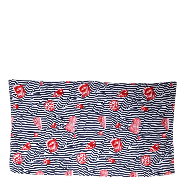 DOLCE & GABBANA Serviette de Plage Unisexe Multicolore Rayures et Coquillages - "Évasion Méditerranéenne"