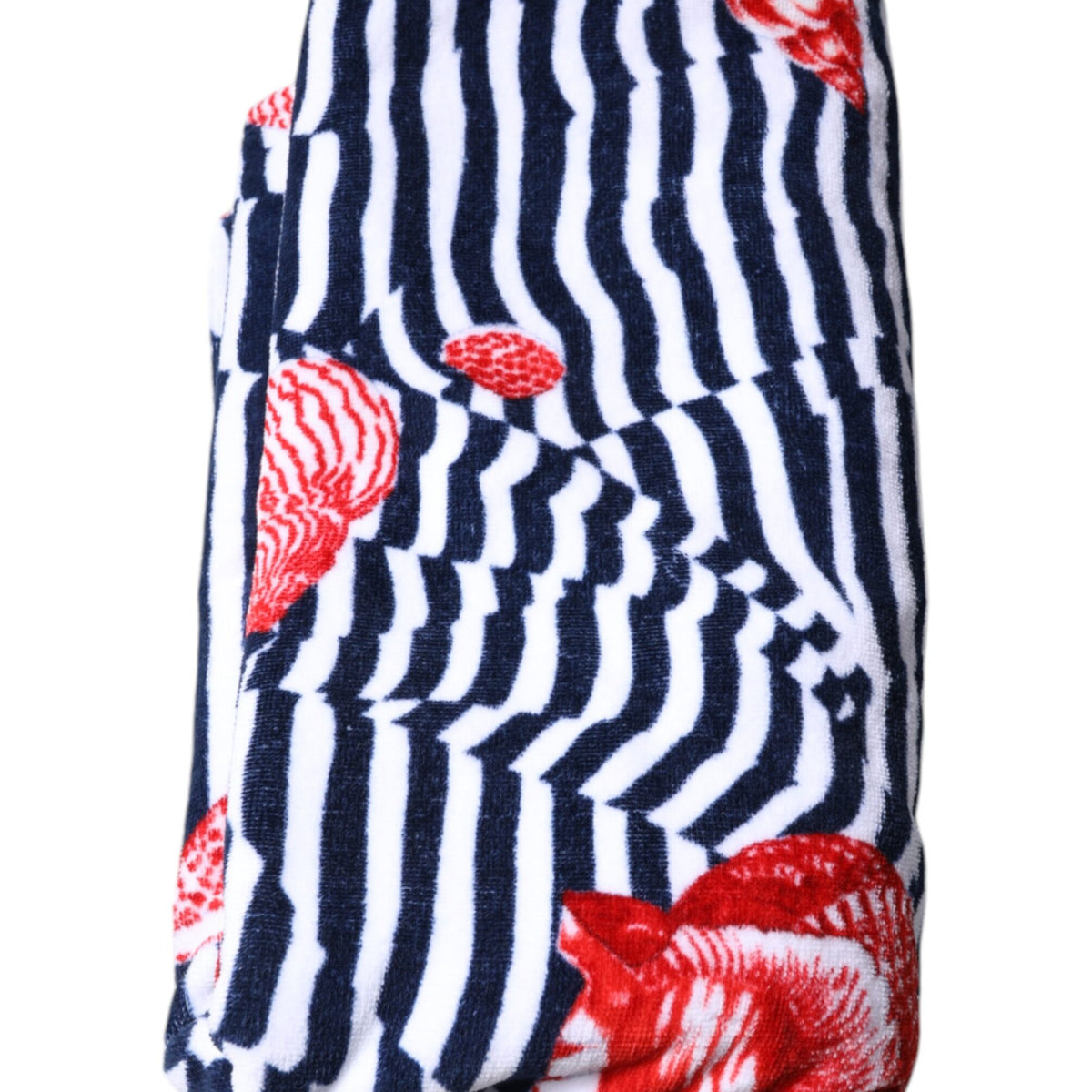 DOLCE & GABBANA Serviette de Plage Unisexe Multicolore Rayures et Coquillages - "Évasion Méditerranéenne"