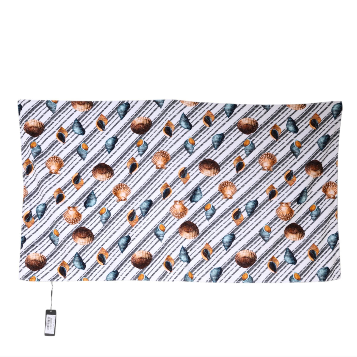 DOLCE & GABBANA Serviette de Plage Unisexe Multicolore Rayures et Coquillages - "Évasion Méditerranéenne"