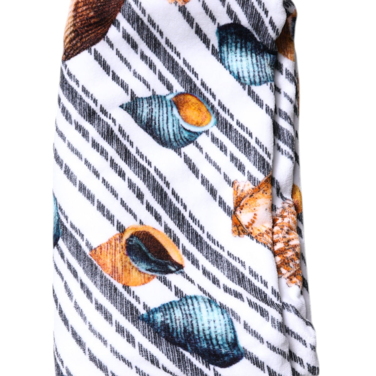 DOLCE & GABBANA Serviette de Plage Unisexe Multicolore Rayures et Coquillages - "Évasion Méditerranéenne"