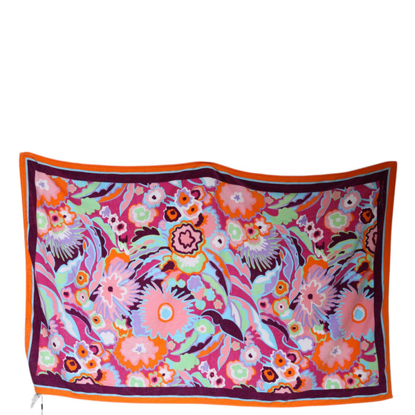 DOLCE & GABBANA Serviette de Plage Unisexe Fleurie Multicolore - "Jardin Exotique"