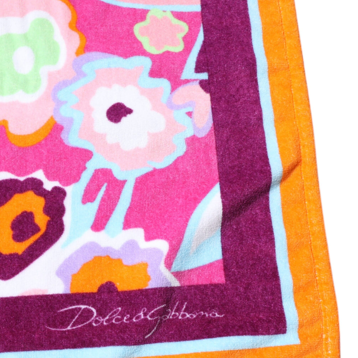 DOLCE & GABBANA Serviette de Plage Unisexe Fleurie Multicolore - "Jardin Exotique"