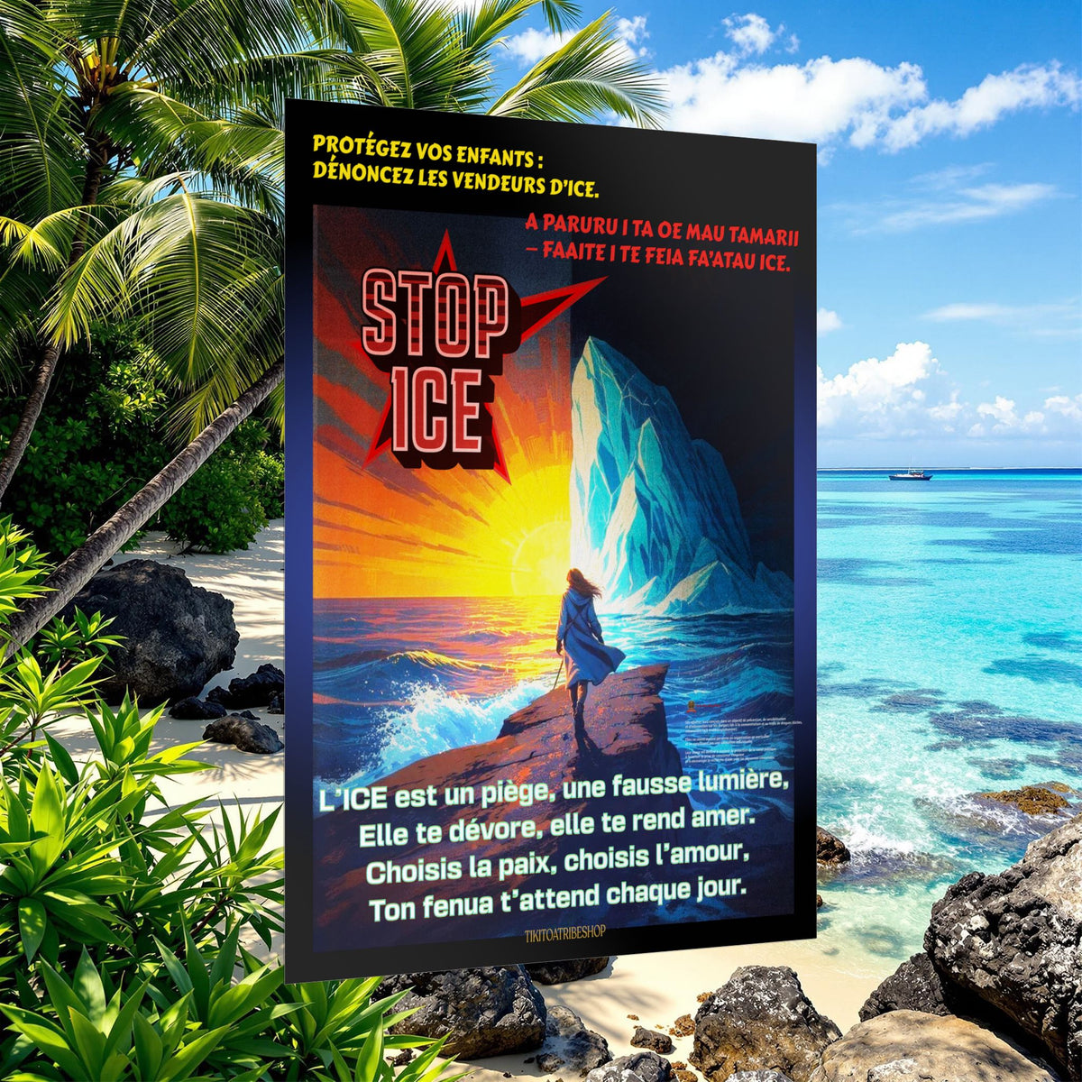 Posters Anti-ICE Polynésie – Affiches de Sensibilisation Contre la Drogue “Paruru i te ora – Brisons les chaînes de l’ICE”