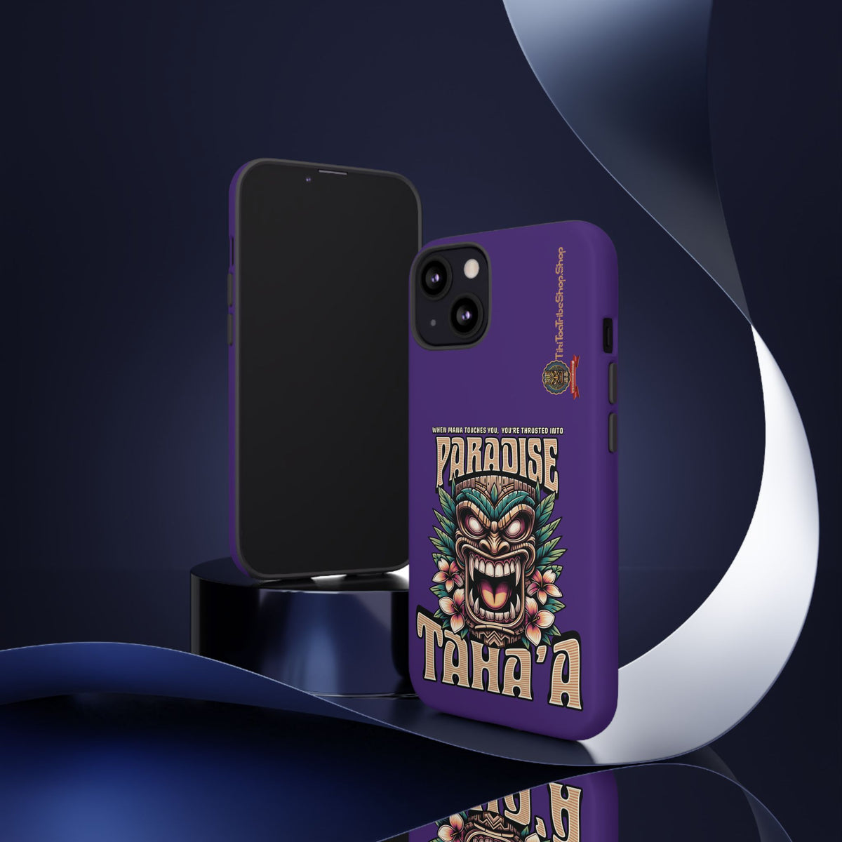 Tahaa – Coque Antichoc Premium « Tiki Féroce » | Design Tribal & Protection Maximale