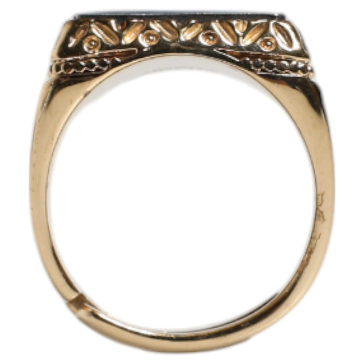Dolce &amp; Gabbana "DG Crown" Adjustable Ring in 925 Sterling Silver Gold