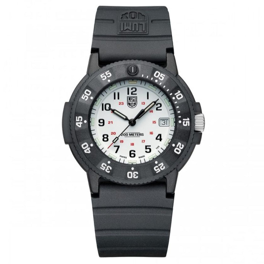 LUMINOX "Navy Seal Foundation" Black &amp; White Quartz Dive Watch - Men &amp; Boys 200M