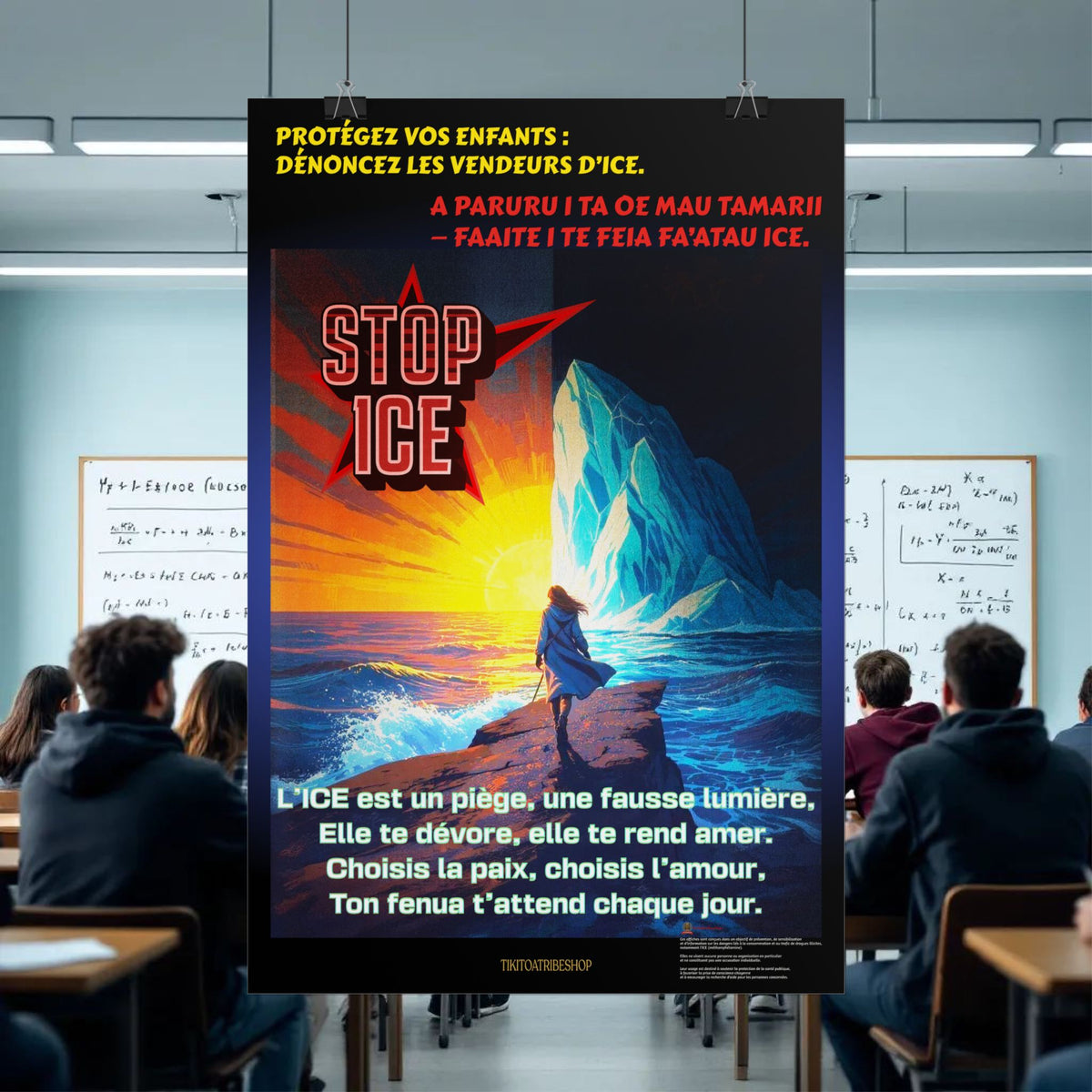 Posters Anti-ICE Polynésie – Affiches de Sensibilisation Contre la Drogue “Paruru i te ora – Brisons les chaînes de l’ICE”