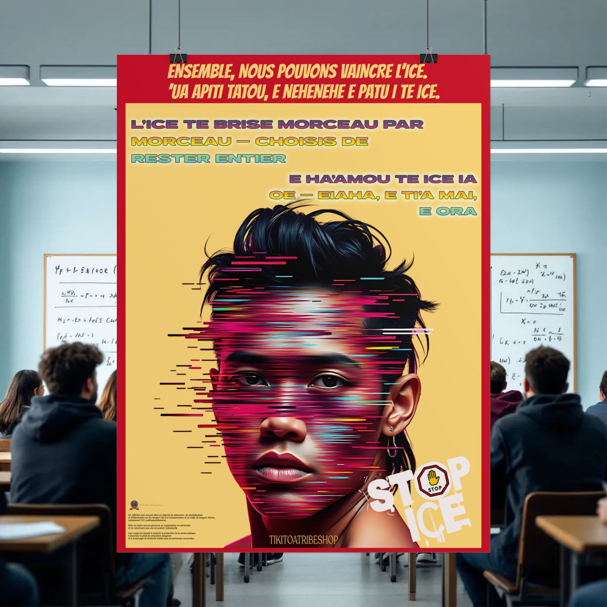 Posters Anti-ICE Polynésie – Affiches de Sensibilisation Contre la Drogue “Paruru i te ora – Brisons les chaînes de l’ICE”