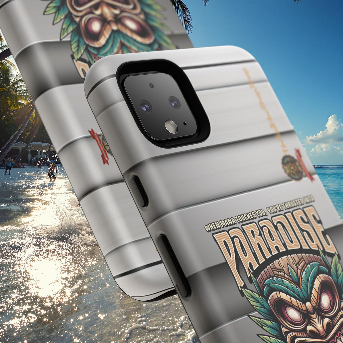 Tahaa – Coque Antichoc Premium « Tiki Féroce » | Design Tribal & Protection Maximale