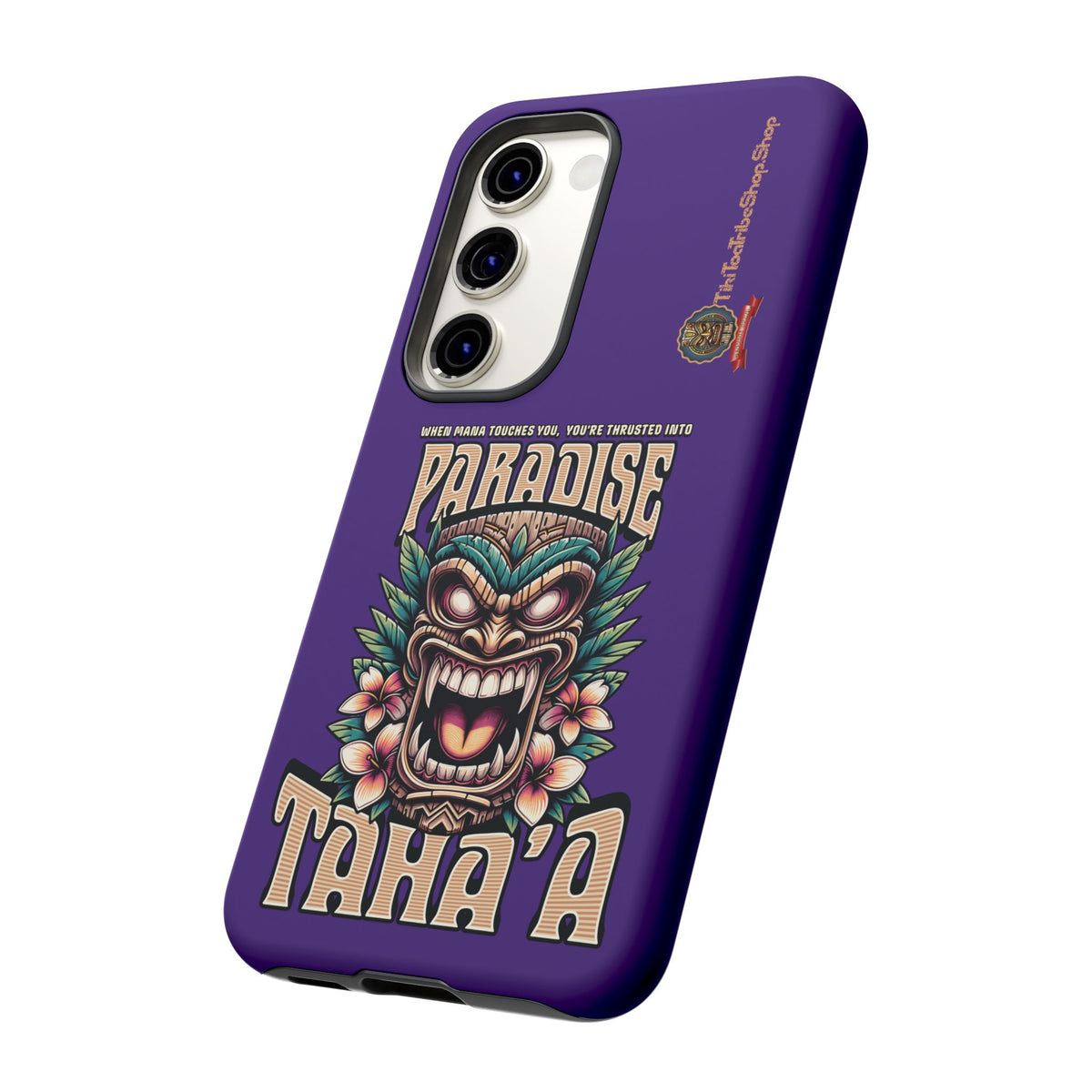 Tahaa – Coque Antichoc Premium « Tiki Féroce » | Design Tribal & Protection Maximale