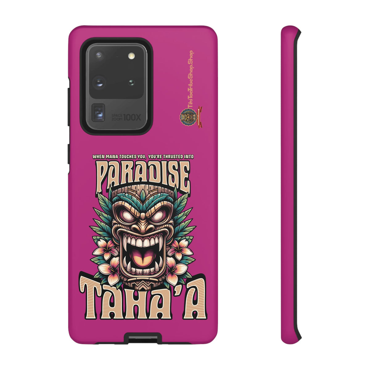 Tahaa – Coque Antichoc Premium « Tiki Féroce » | Design Tribal & Protection Maximale