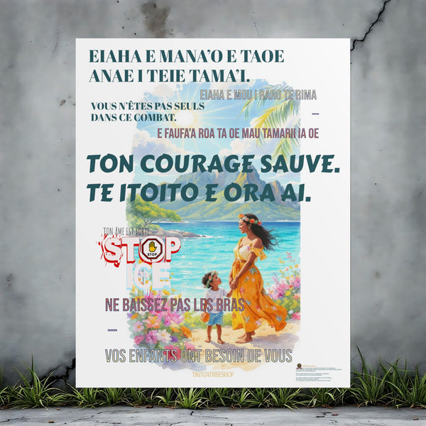 Posters Anti-ICE Polynésie – Affiches de Sensibilisation Contre la Drogue “Paruru i te ora – Brisons les chaînes de l’ICE”