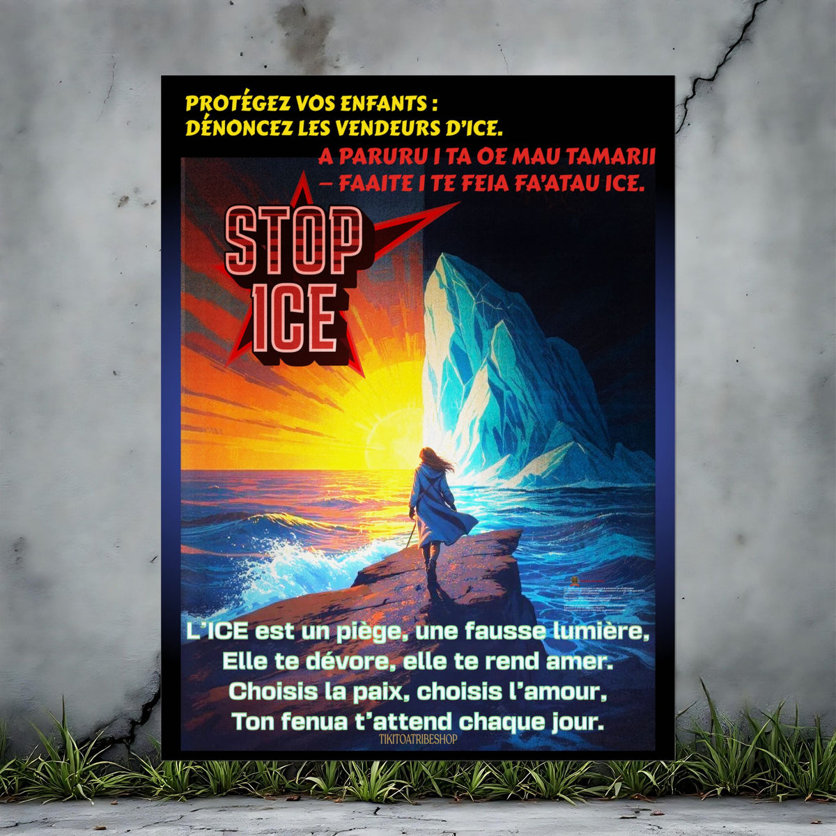 Posters Anti-ICE Polynésie – Affiches de Sensibilisation Contre la Drogue “Paruru i te ora – Brisons les chaînes de l’ICE”