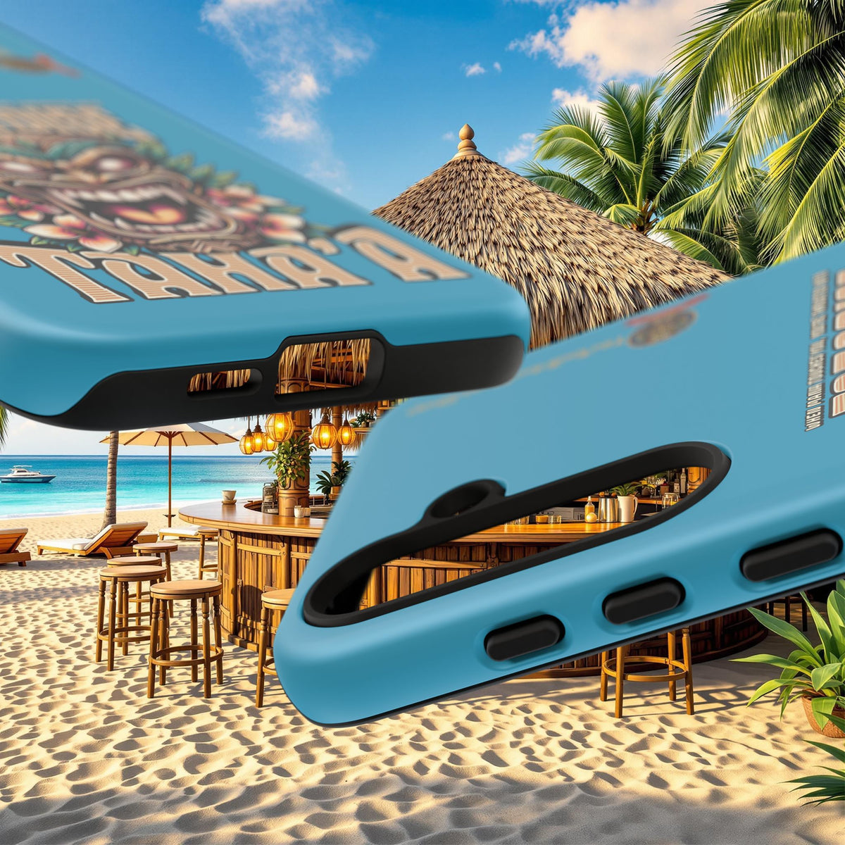 Tahaa – Coque Antichoc Premium « Tiki Féroce » | Design Tribal & Protection Maximale