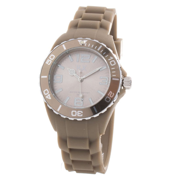 HAUREX Montre Unisexe Sportive En Acier Et Bracelet Caoutchouc - Idéale Au Quotidien