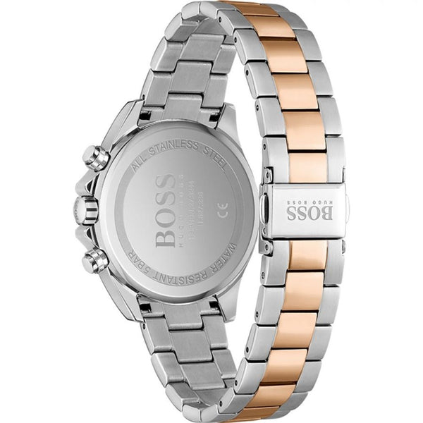 HUGO BOSS Men's Chronograph Quartz Watch with Rose Gold Bezel - A Bold and Sophisticated Style