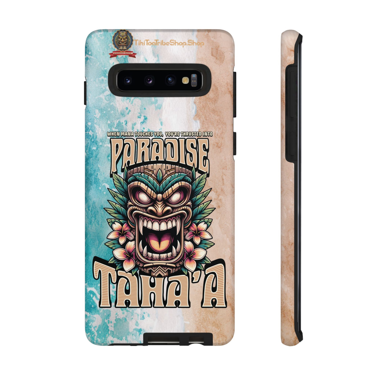 Tahaa – Coque Antichoc Premium « Tiki Féroce » | Design Tribal & Protection Maximale