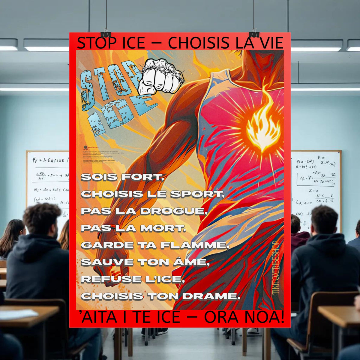Posters Anti-ICE Polynésie – Affiches de Sensibilisation Contre la Drogue Paruru i te ora – Brisons les chaînes de l’ICE