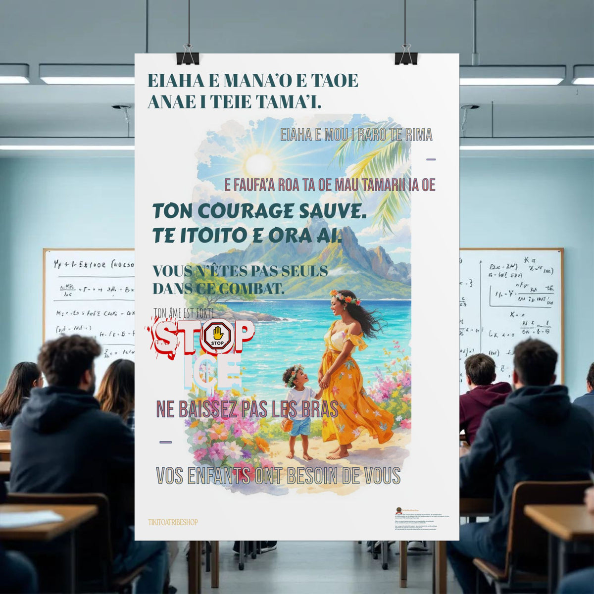Posters Anti-ICE Polynésie – Affiches de Sensibilisation Contre la Drogue “Paruru i te ora – Brisons les chaînes de l’ICE”