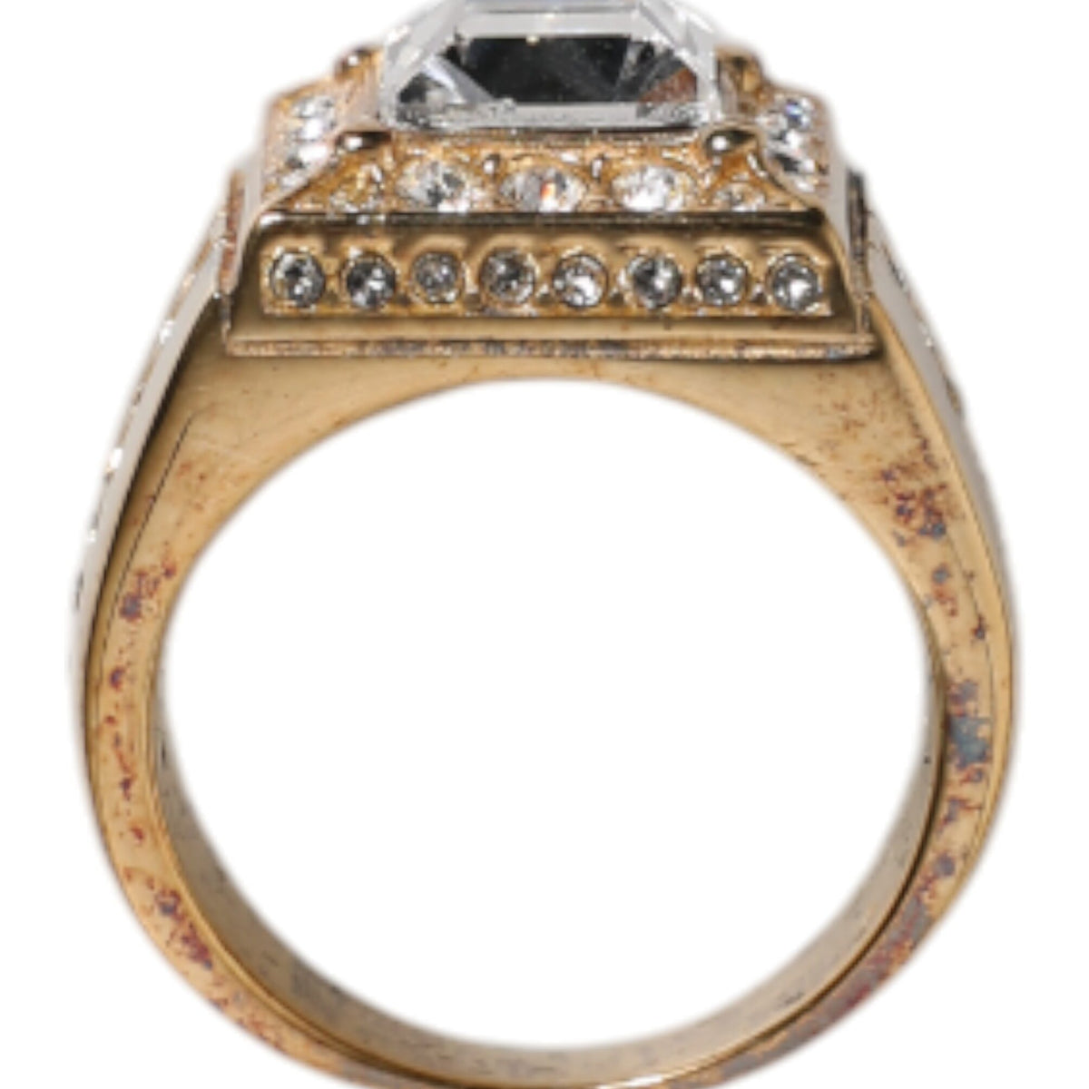 Bague Dolce & Gabbana "Statement Cristal Doré" en Argent Sterling 925