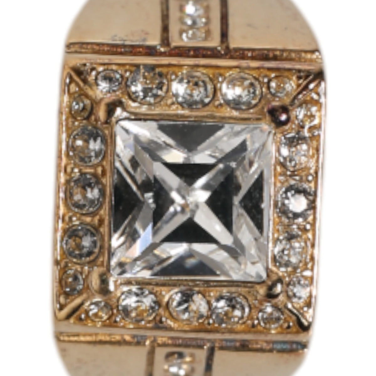 Bague Dolce & Gabbana "Statement Cristal Doré" en Argent Sterling 925