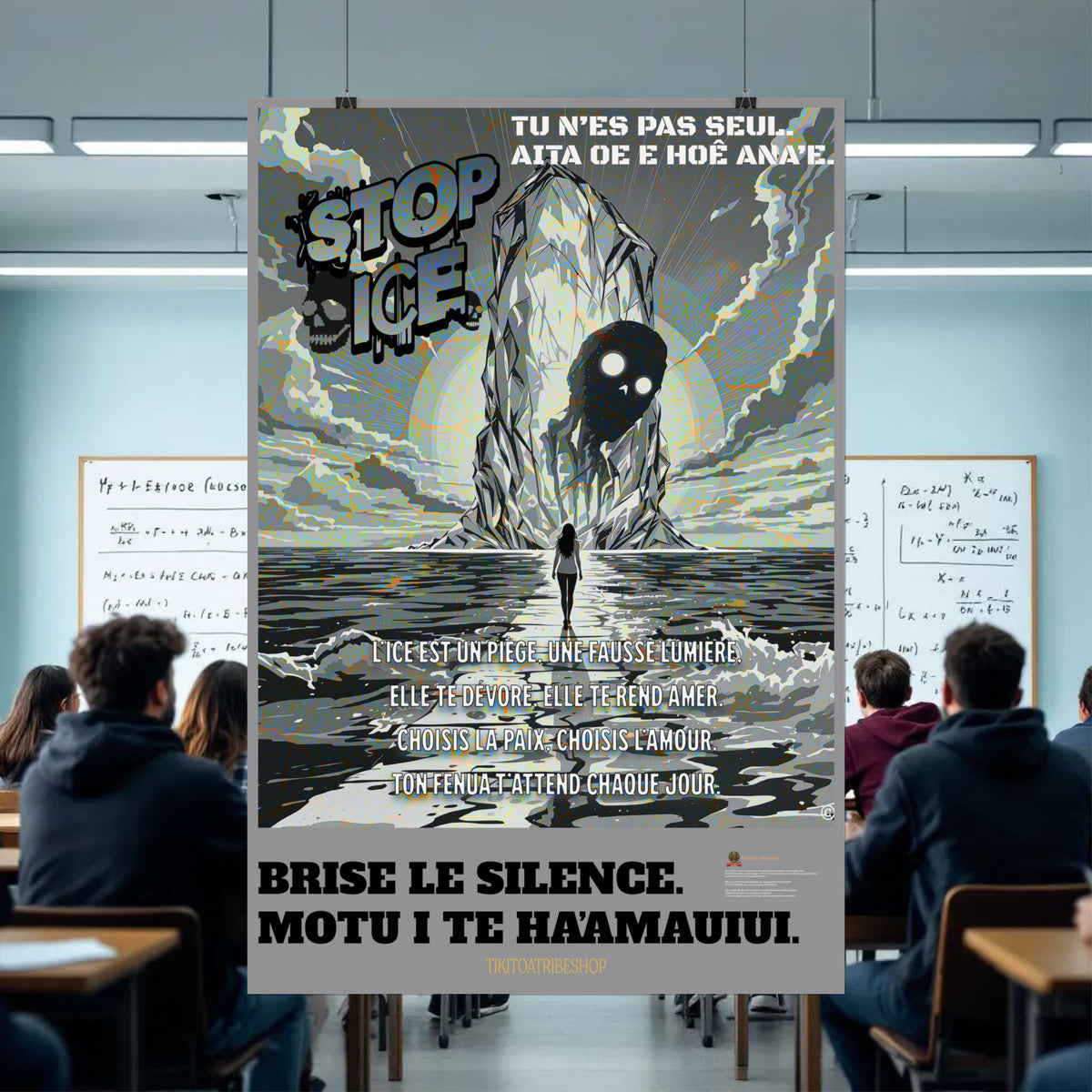 Posters Anti-ICE Polynésie – Affiches de Sensibilisation Contre la Drogue “Paruru i te ora – Brisons les chaînes de l’ICE”