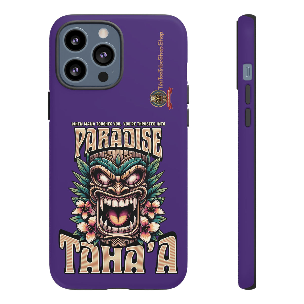 Tahaa – Coque Antichoc Premium « Tiki Féroce » | Design Tribal & Protection Maximale