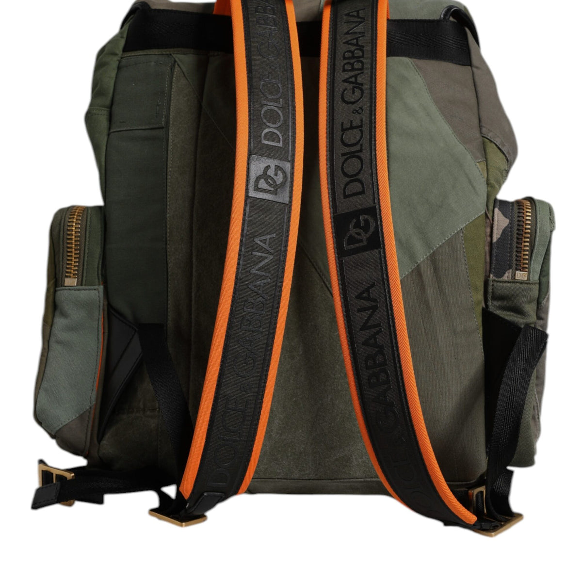 DOLCE &amp; GABBANA - Green military backpack: the luxury of haute couture for everyday wear.