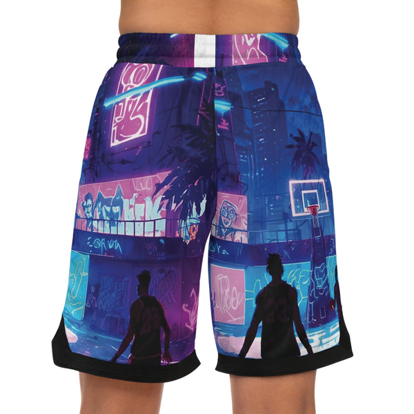 SHORTS B-BALL - NÉON GLOW : LA RUE S'ENFLAMME