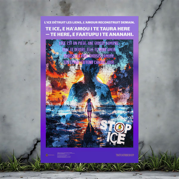 Posters Anti-ICE Polynésie – Affiches de Sensibilisation Contre la Drogue “Paruru i te ora – Brisons les chaînes de l’ICE”