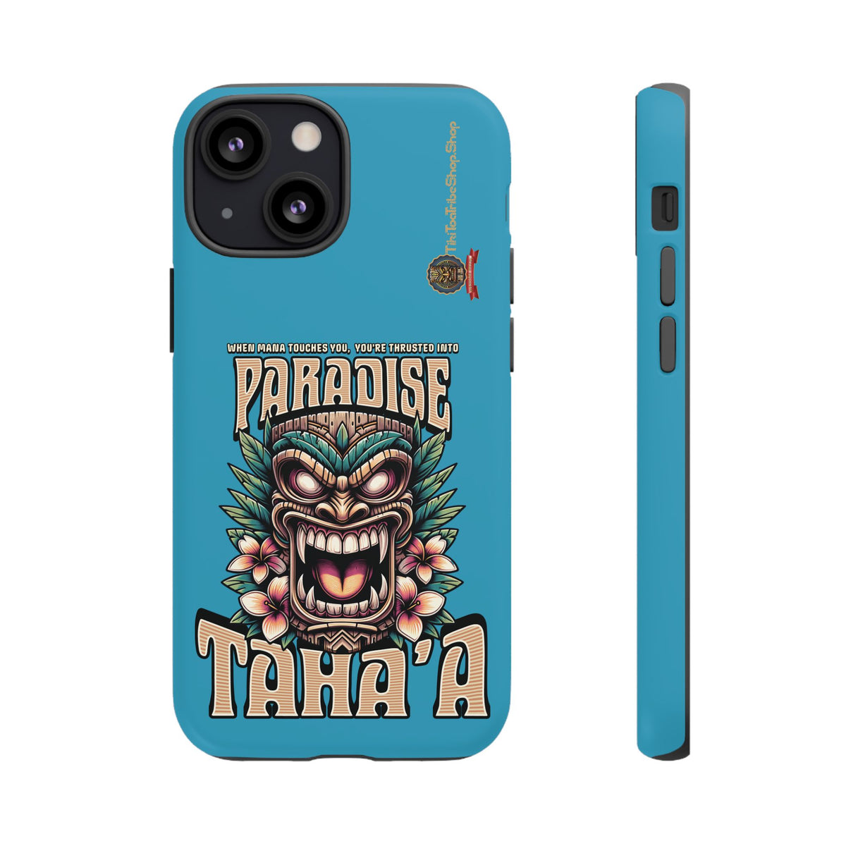 Tahaa – Coque Antichoc Premium « Tiki Féroce » | Design Tribal & Protection Maximale