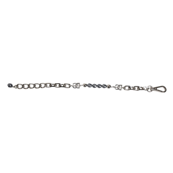 Dolce &amp; Gabbana "Silver Chain &amp; Grey Pearls DG" Bracelet