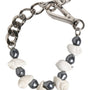 Bracelet Dolce & Gabbana "Chaîne Argentée : Coquillage, Perles & Logo DG