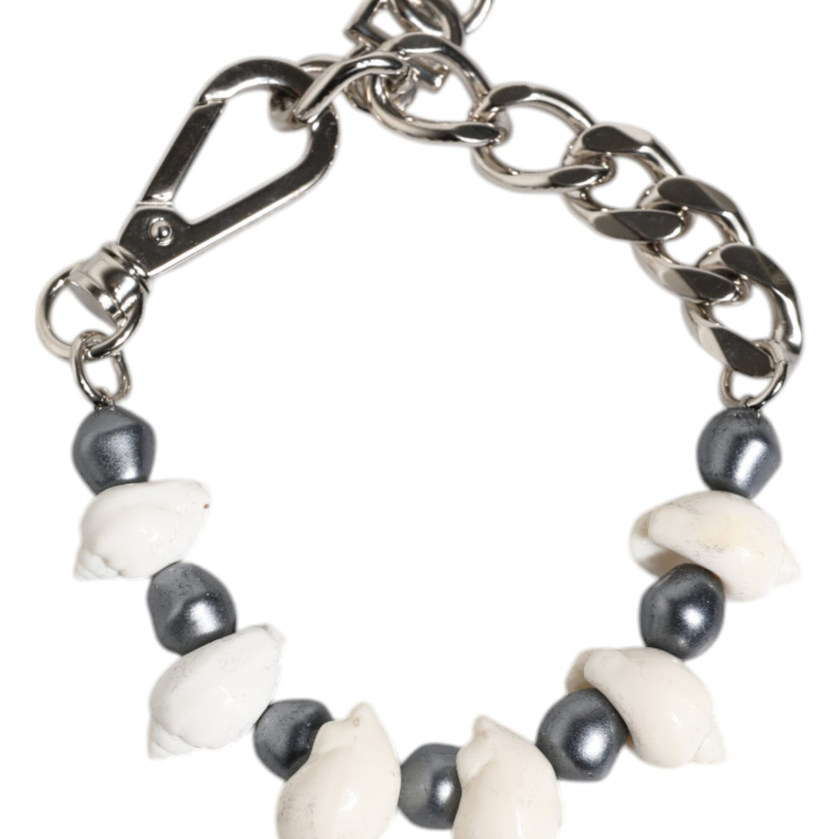 Dolce &amp; Gabbana Bracelet "Silver Chain: Shell, Pearls &amp; DG Logo"